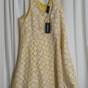 Modcloth Sunny Yellow and Cream Lace Dress